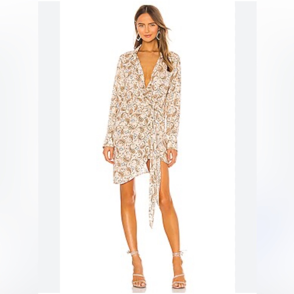 Tularosa The Lina Mini Dress in Multi Paisley